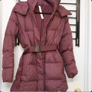Lululemon wunderpuff long Women's Belted Puffer Coat - Mauve